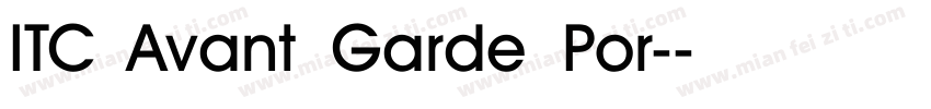 ITC Avant Garde Por-字体转换